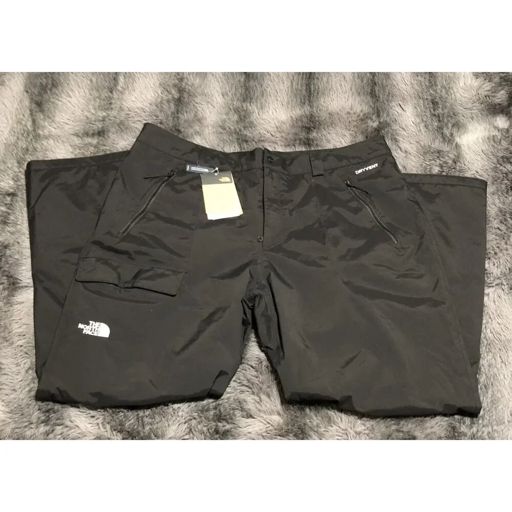 The North Face Slashback Cargo Ski Waterproof Snow Pants Mens XXL Black New